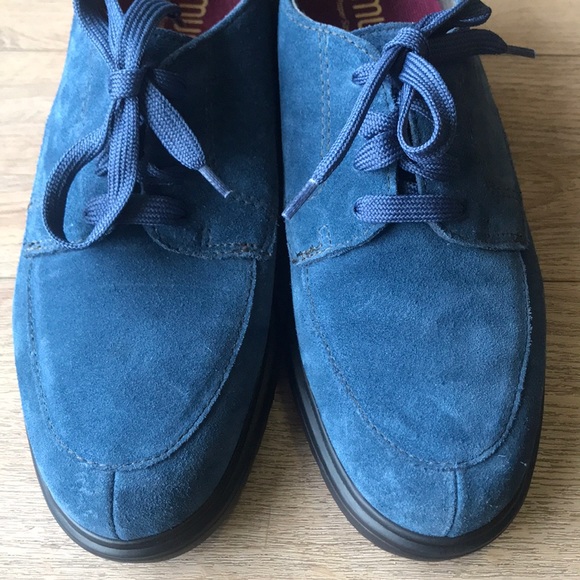 Munro Blue Suede Oxfords - Picture 4 of 8